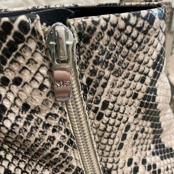 Marc Fisher Jelly Pointed Toe Snake Print Ankle Bootie - Picture 4 of 7